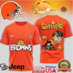 Cleveland Browns x Garfield Custom Graphic NFL T Shirt Cleveland Browns x Garfield Custom Graphic NFL T Shirt
