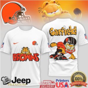 Cleveland Browns x Garfield Custom Graphic NFL T Shirt