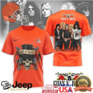 Cleveland Browns x Guns N’ Roses “Dawg Pound” Rock Band T Shirt Cleveland Browns x Guns N’ Roses “Dawg Pound” Rock Band T Shirt