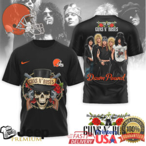 Cleveland Browns x Guns N' Roses “Dawg Pound” Rock Band T Shirt