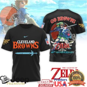 Cleveland Browns x Legend of Zelda 40th Anniversary Link Hero T Shirt Cleveland Browns x Legend of Zelda 40th Anniversary Link Hero T Shirt
