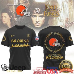 Cleveland Browns x Lord of the Rings Middle Earth Gridiron Mashup Shirt Cleveland Browns x Lord of the Rings Middle Earth Gridiron Mashup Shirt