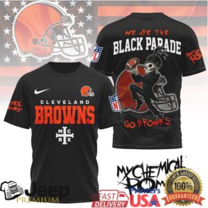 Cleveland Browns x My Chemical Romance Black Parade Skeleton Graphic Tee Cleveland Browns x My Chemical Romance Black Parade Skeleton Graphic Tee