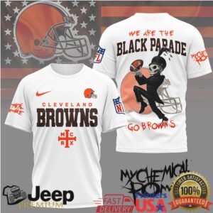 Cleveland Browns x My Chemical Romance Black Parade Skeleton Graphic Tee