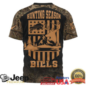 Custom Buffalo Bills Hunting Season Camouflage 3D Printed T Shirt