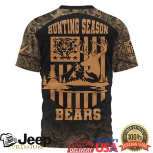 Custom Name Chicago Bears Hunting Season Camo 3D All Over Print T Shirt