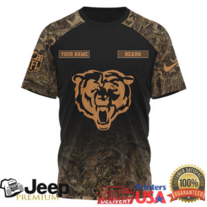 Custom Name Chicago Bears Hunting Season Camo 3D All Over Print T Shirt