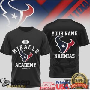 Custom Name Houston Texans Miracle Academy Fan T Shirt Custom Name Houston Texans Miracle Academy Fan T Shirt