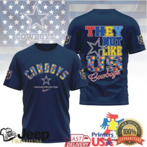 Dallas Cowboys Autism Awareness “They Not Like Us” T Shirt