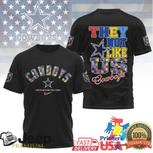 Dallas Cowboys Autism Awareness “They Not Like Us” T Shirt