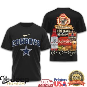 Dallas Cowboys Budweiser 150 Years Anniversary Limited Edition T Shirt Dallas Cowboys Budweiser 150 Years Anniversary Limited Edition T Shirt