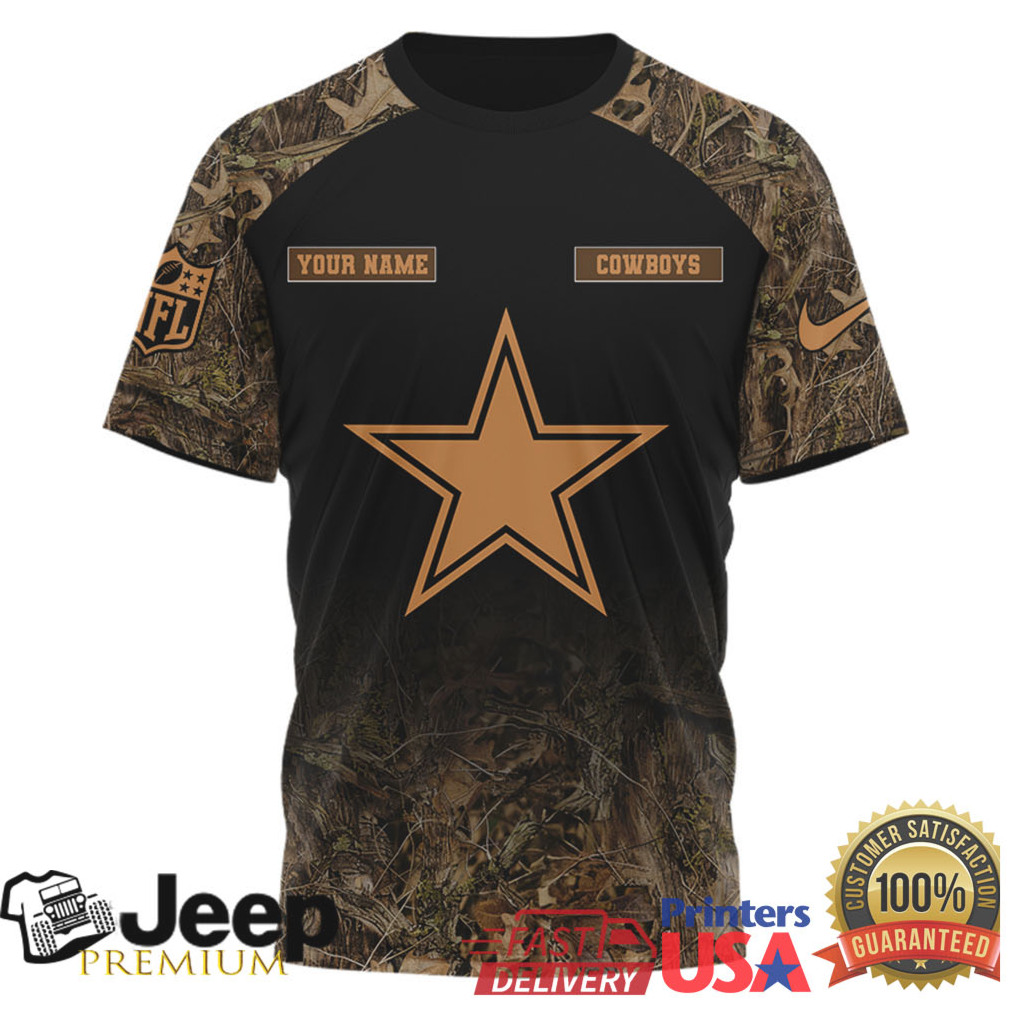 Dallas Cowboys Custom Name Hunting Season Camo Deer T Shirt Dallas Cowboys Custom Name Hunting Season Camo Deer T Shirt