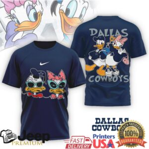 Dallas Cowboys Donald & Daisy Duck Cartoon Fans T Shirt Dallas Cowboys Donald & Daisy Duck Cartoon Fans T Shirt