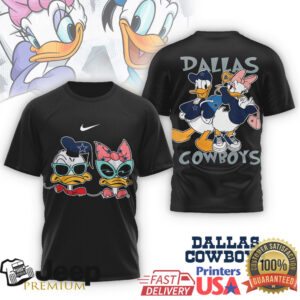 Dallas Cowboys Donald & Daisy Duck Cartoon Fans T Shirt
