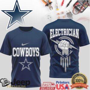 Dallas Cowboys Electrician Tradesman NFL Fan Apparel T Shirt Dallas Cowboys Electrician Tradesman NFL Fan Apparel T Shirt