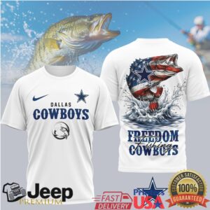 Dallas Cowboys Freedom Fishing Bass Graphic T Shirt NFL Angler Apparel Dallas Cowboys Freedom Fishing Bass Graphic T Shirt NFL Angler Apparel