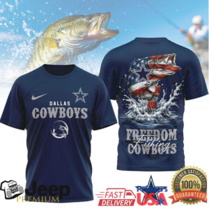 Dallas Cowboys Freedom Fishing Bass Patriotic Sports Shirt