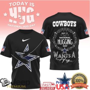 Dallas Cowboys National Hugging Day Star Logo Graphic T Shirt