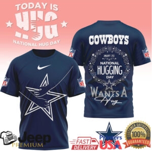 Dallas Cowboys National Hugging Day Star Logo Graphic T Shirt