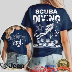Dallas Cowboys Scuba Diving Star Logo Graphic T Shirt