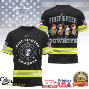 Dallas Cowboys Snoopy Fire Department Reflective Performance Shirt