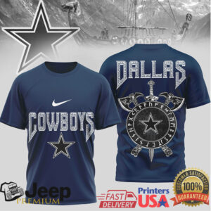 Dallas Cowboys Star Viking Rune & Sword Graphic T Shirt