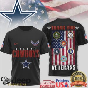 Dallas Cowboys Thank You Veterans Military Appreciation T Shirt