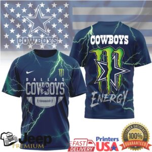 Dallas Cowboys x Monster Energy Claw Blue & Black Performance T Shirt Dallas Cowboys x Monster Energy Claw Blue & Black Performance T Shirt