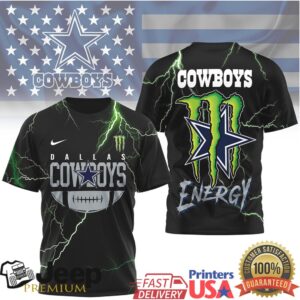 Dallas Cowboys x Monster Energy Claw Blue & Black Performance T Shirt