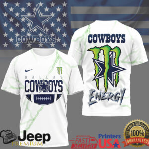Dallas Cowboys x Monster Energy Claw Blue & Black Performance T Shirt