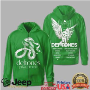 Deftones Private Music Green All Over Print T Shirt, Tank Top & Zip Hoodie