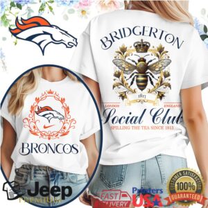 Denver Broncos Bridgerton Social Club Tee Spilling The Tea NFL Fan Apparel
