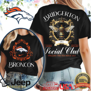 Denver Broncos Bridgerton Social Club Tee Spilling The Tea NFL Fan Apparel