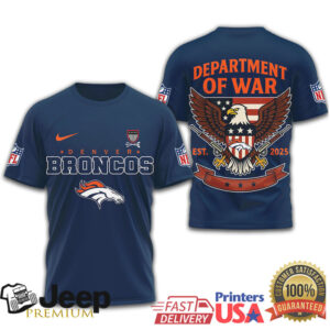 Denver Broncos Department of War Military Style Eagle Shirt