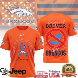 Denver Broncos Drunk Driving Prevention Designated Driver Shirt