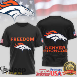 Denver Broncos Freedom Patriotic Team Logo American Flag Shirt