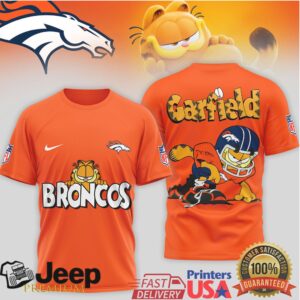 Denver Broncos Garfield “Loves Lasagna” NFL Graphic Tee Denver Broncos Garfield “Loves Lasagna” NFL Graphic Tee