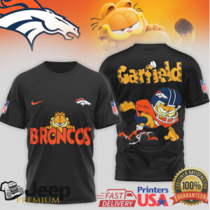 Denver Broncos Garfield “Loves Lasagna” NFL Graphic Tee