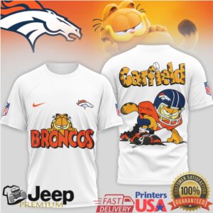 Denver Broncos Garfield “Loves Lasagna” NFL Graphic Tee
