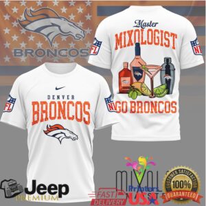 Denver Broncos Master Mixologist NFL Fan T Shirt Denver Broncos Master Mixologist NFL Fan T Shirt