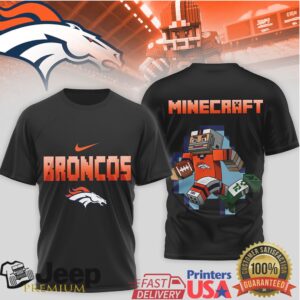 Denver Broncos Minecraft Gamer Edition Football Tee Denver Broncos Minecraft Gamer Edition Football Tee