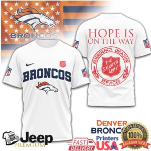 Denver Broncos Salvation Army Hope Is On The Way Charity T Shirt Denver Broncos Salvation Army Hope Is On The Way Charity T Shirt