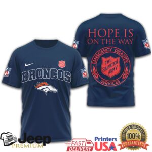 Denver Broncos Salvation Army Hope Is On The Way Charity T Shirt