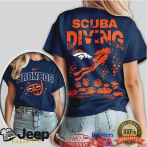 Denver Broncos Scuba Diving Ocean Theme Sports T Shirt