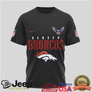 Denver Broncos Thank You Veterans Military Appreciation Black T Shirt