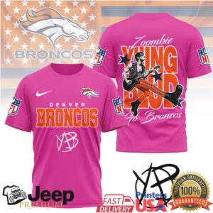 Denver Broncos YUNGBLUD Zoombie Vintage Graphic Tee NFL Sports Denver Broncos YUNGBLUD Zoombie Vintage Graphic Tee NFL Sports
