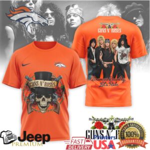 Denver Broncos x Guns N' Roses Broncos Country Let's Ride Rock Tee