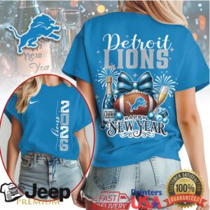Detroit Lions 2026 New Year Kickoff Celebration T Shirt Detroit Lions 2026 New Year Kickoff Celebration T Shirt