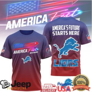 Detroit Lions America Fest 2025 Patriotic 3D All Over Print T Shirt Detroit Lions America Fest 2025 Patriotic 3D All Over Print T Shirt