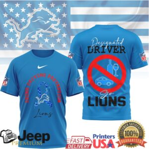 Detroit Lions Drunk Driving Prevention Awareness T Shirt